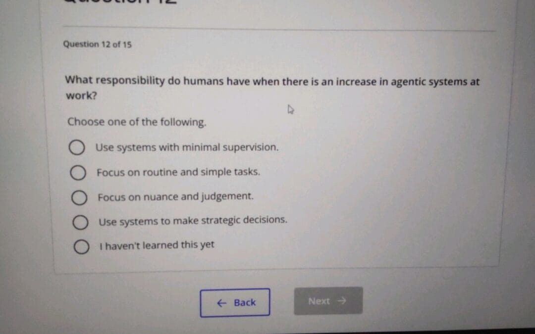 ¿Qué responsabilidad tienen los humanos cuando aumenta la presencia de sistemas agénticos en el trabajo?